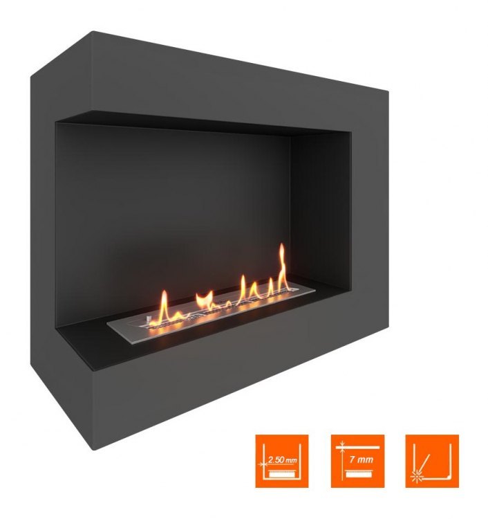 Биокамин угловой SteelHeat GRAND 800 левый (Стандарт)