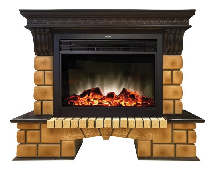 Электрокамин RealFlame Stone Brick 26 AO с Moonblaze Lux BL S