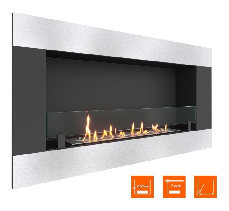 Биокамин в нишу SteelHeat GRAND-H 1200 (Стекло)