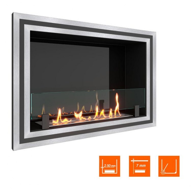 Биокамин в нишу SteelHeat ONE-D 800 (Стекло + Стемалит)