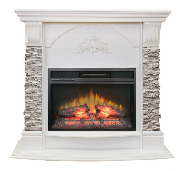Электрокамин RealFlame Athena Corner GR  WT c Eridan 24 ( Угловой )