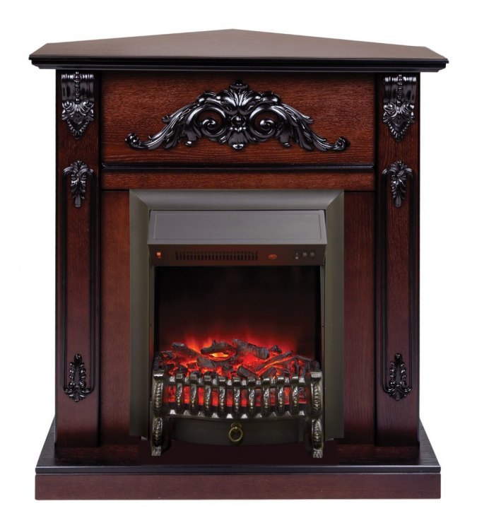 Электрокамин Anita Corner (угловой) AO с Fobos Lux S BL