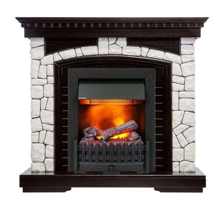 Каминокомплект Glasgow - Венге / Белый с очагом Danville Black FB2