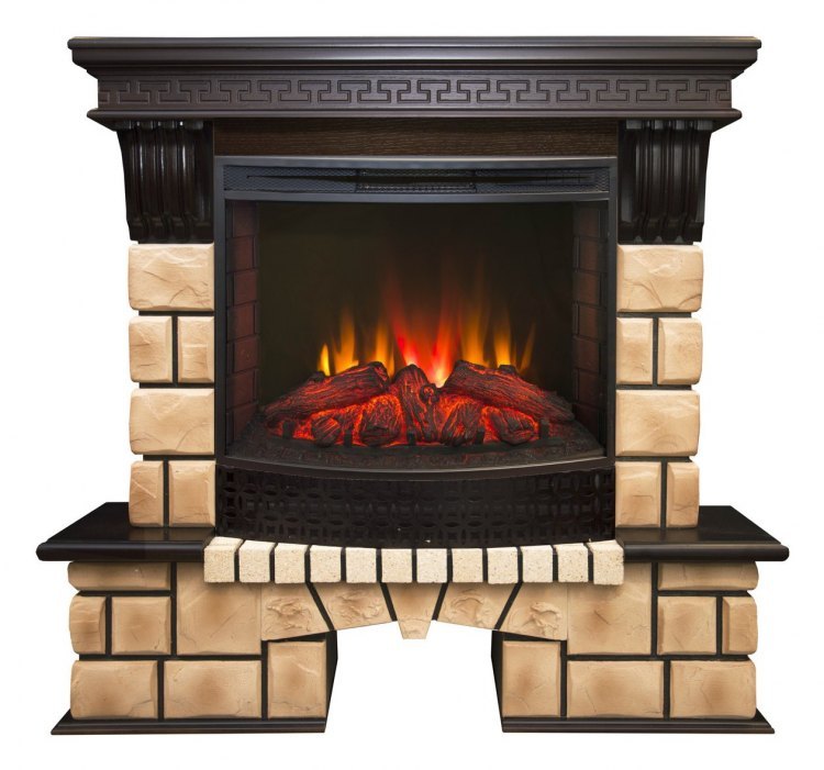 Электрокамин Stone Brick 25,5 AO с Evrika 25,5