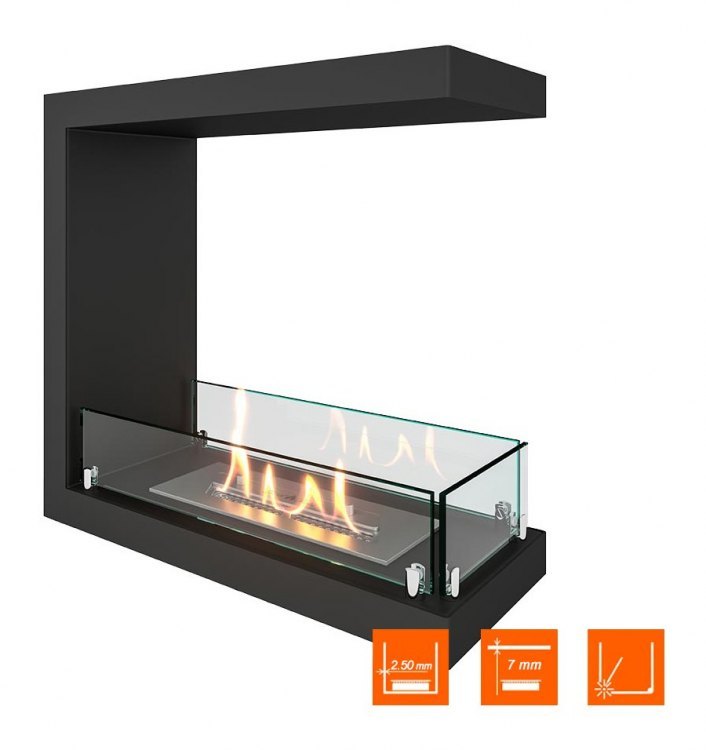 Биокамин торцевой SteelHeat Leader 500 (Стекло)