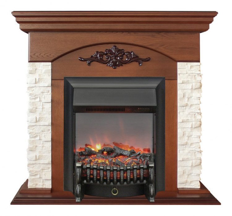 Электрокамин Neapolis NT с очагом Fobos Lux BL S