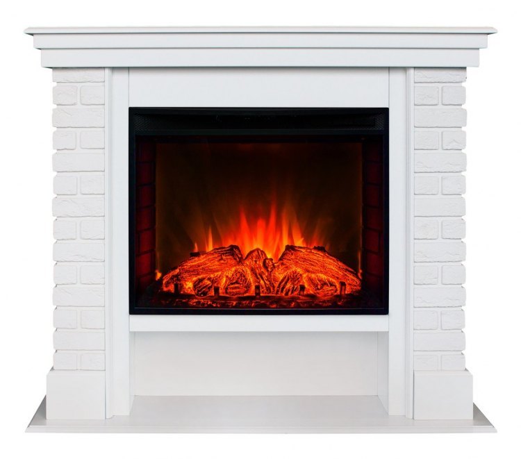 Электрокамин BRIXTON 25'5 WT с очагом Evrika 25,5