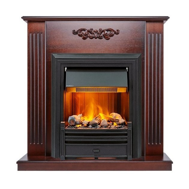 Каминокомплект Lumsden - Махагон коричневый антик с очагом Brookline Black