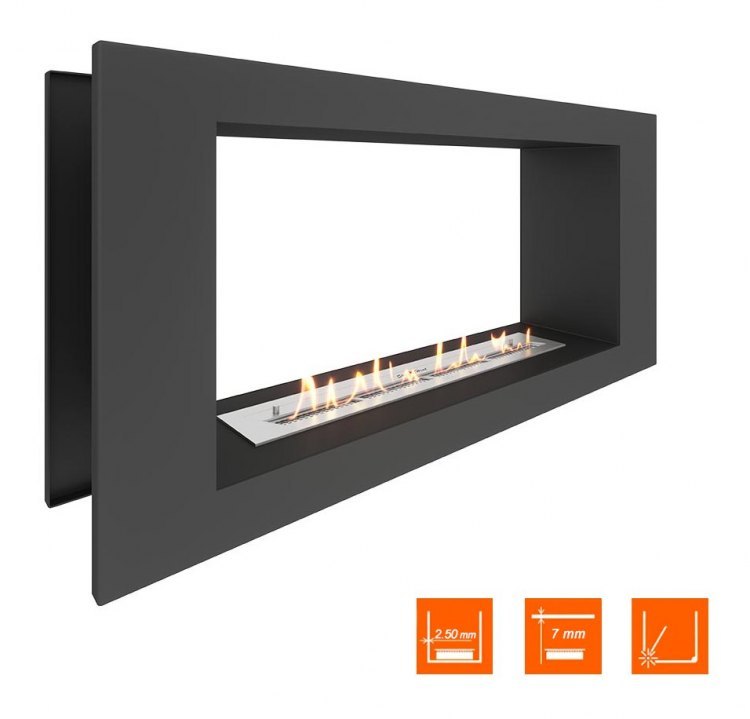 Биокамин сквозной SteelHeat LONG 1100 (Стандарт)