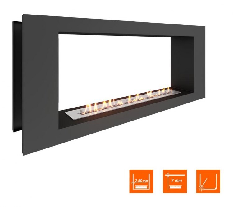 Биокамин сквозной SteelHeat LONG 1200 (Стандарт)