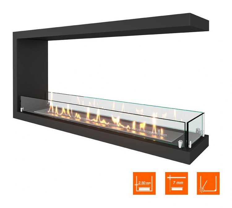 Биокамин торцевой SteelHeat Leader 1000 (Стекло)