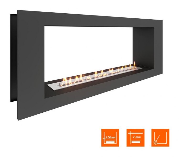 Биокамин сквозной SteelHeat LONG 1300 (Стандарт)