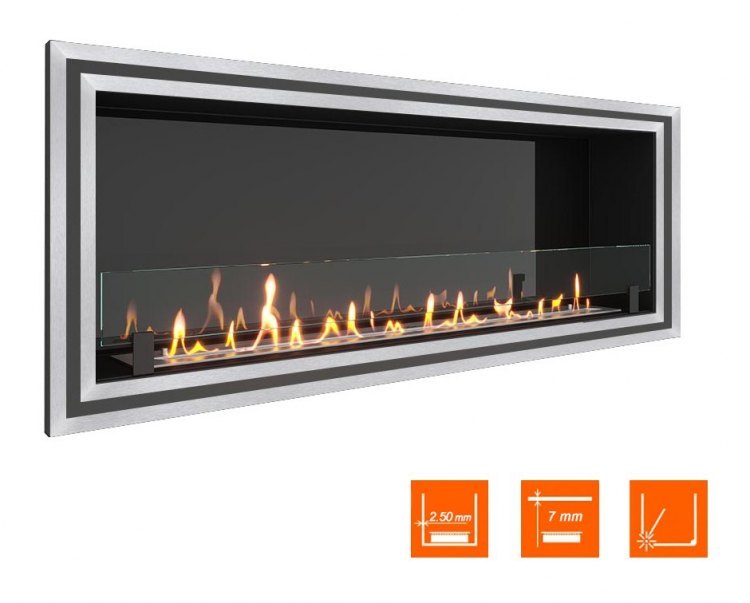 Биокамин в нишу SteelHeat ONE-D 1400 XL (Стекло + Стемалит)