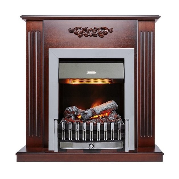 Каминокомплект Lumsden - Махагон коричневый антик с очагом Danville Chrome FB2