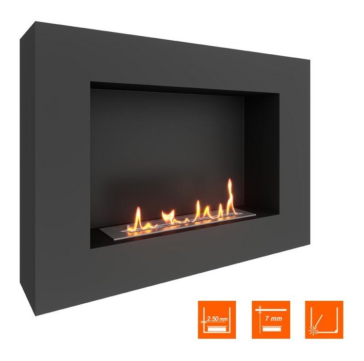 Биокамин SteelHeat WALL GRAND 900 черный (Стандарт)