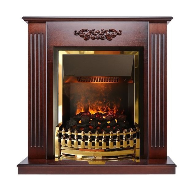 Каминокомплект Lumsden - Махагон коричневый антик с очагом Atherton