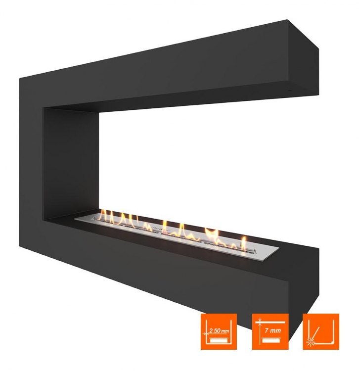 Биокамин торцевой SteelHeat GRAND 1000 (Стандарт)