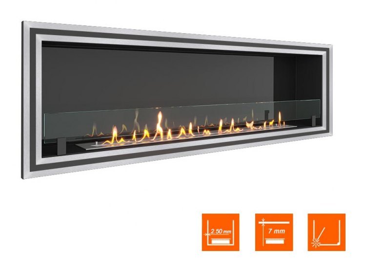 Биокамин в нишу SteelHeat ONE-D 1700 (Стекло + Стемалит)