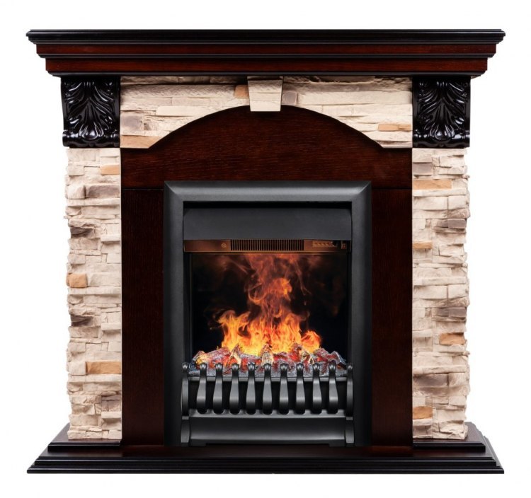 Электрокамин Dublin ROCK c очагом 3D Oregan