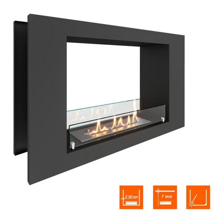 Биокамин сквозной SteelHeat LONG 800 (Стекло)