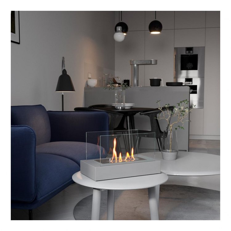 Настольный биокамин SteelHeat VERONA серый