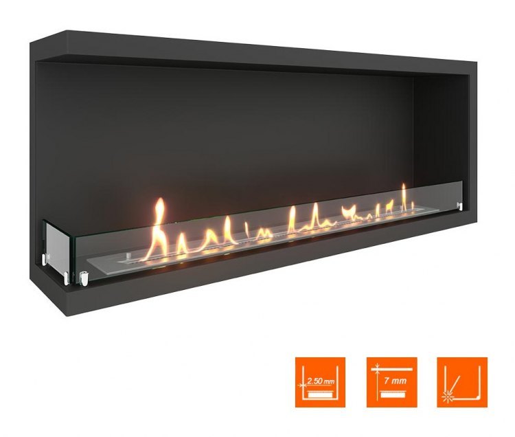 Биокамин угловой SteelHeat Leader 1200 левый (Стекло)