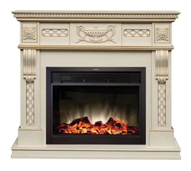 Электрокамин Corsica Lux WT с Moonblaze LUX BL