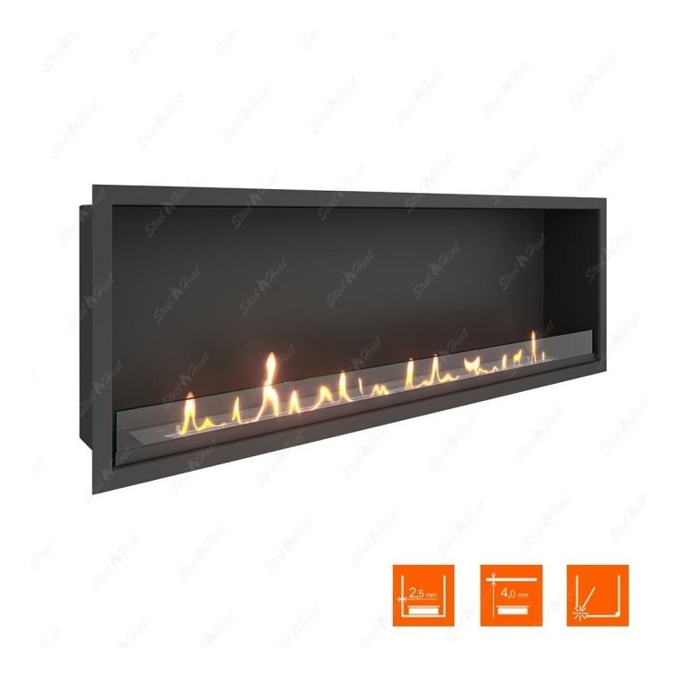 Биокамин в нишу SteelHeat LEADER 1300 XL (Стекло)