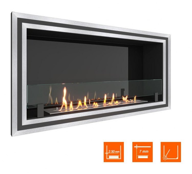 Биокамин в нишу SteelHeat ONE-D 1100 (Стекло + Стемалит)