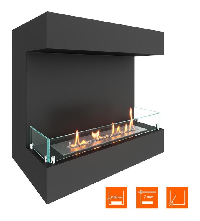 Биокамин фронтальный SteelHeat GRAND 700 (Стекло)