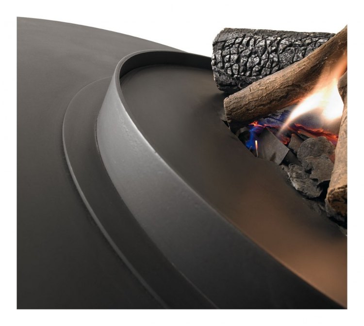 Камин DIAMANTE CENTRAL INOX, со стеклом (Traforart)