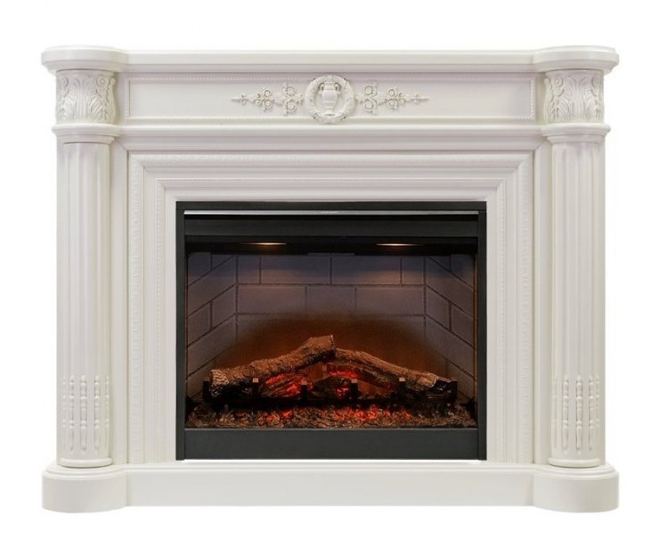 Каминокомплект Manor - Белый дуб с очагом Symphony 26'' DF2608-INT