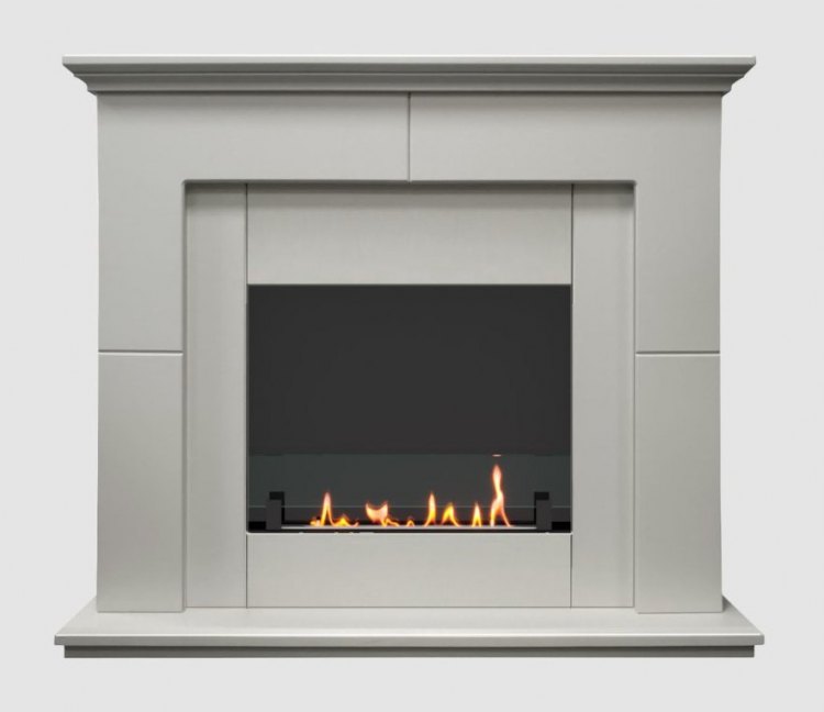 Биокамин в портале SteelHeat Pierre (Стекло+стемалит)