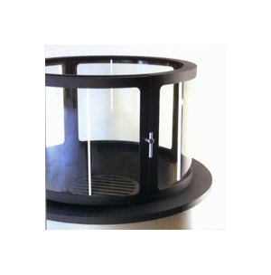 Камин DIAMANTE CENTRAL, со стеклом, чёрный (Traforart)