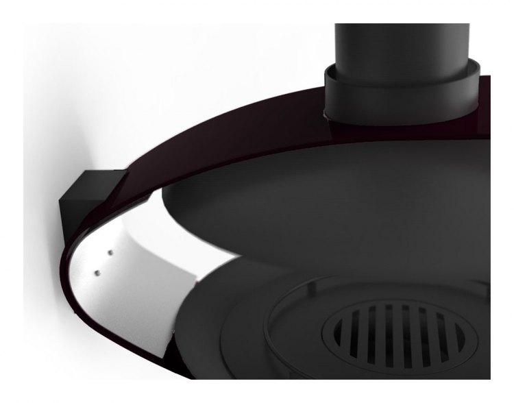 Камин FANCY CENTRAL, подвесной, с декорирующим элементом, чёрный (Traforart)