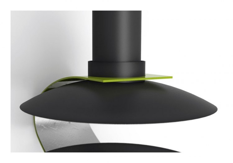 Камин FANCY CENTRAL, подвесной, с декорирующим элементом, чёрный (Traforart)