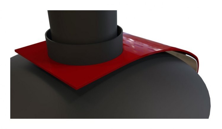 Камин FANCY CENTRAL, подвесной, с декорирующим элементом, чёрный (Traforart)