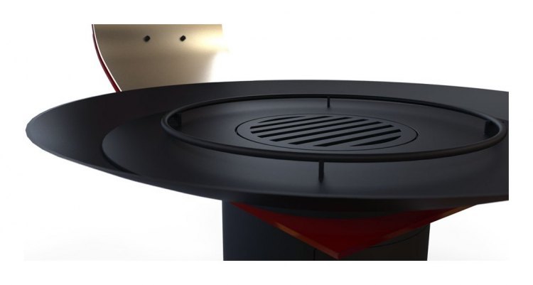 Камин FANCY CENTRAL, подвесной, с декорирующим элементом, чёрный (Traforart)