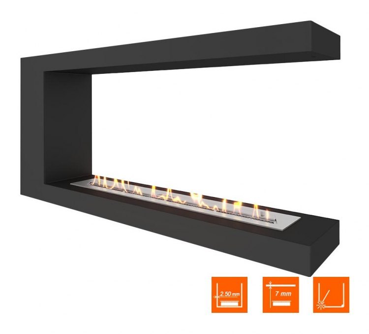 Биокамин торцевой SteelHeat LONG 1100 (Стандарт)