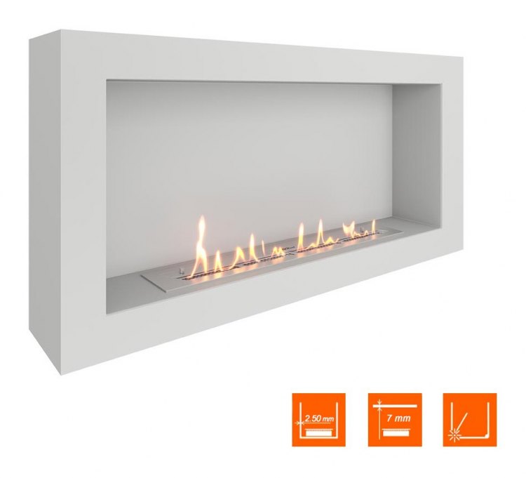 Биокамин SteelHeat WALL ONE 1100 белый (Стандарт)