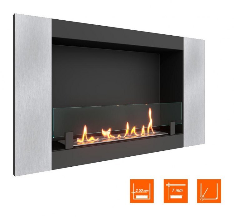 Биокамин в нишу SteelHeat LONG-V 900 (Стекло)