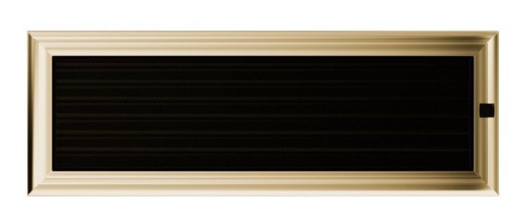 Решетка вентиляционная Оскар латунь 17х49 с жалюзи
