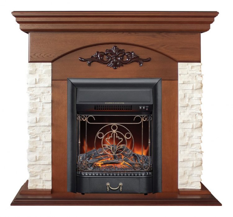 Электрокамин Neapolis NT с очагом Majestic Lux BL S