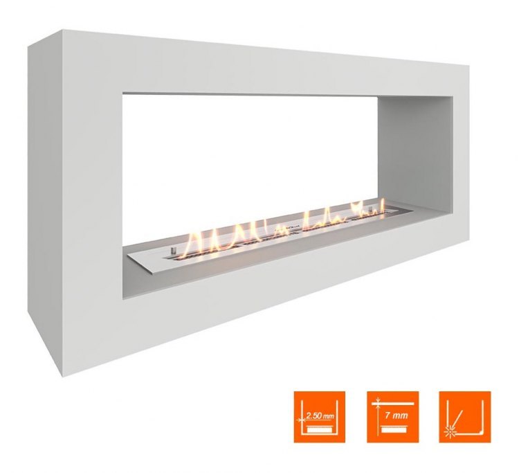 Биокамин SteelHeat FRAME ONE 1000 белый (Стандарт)