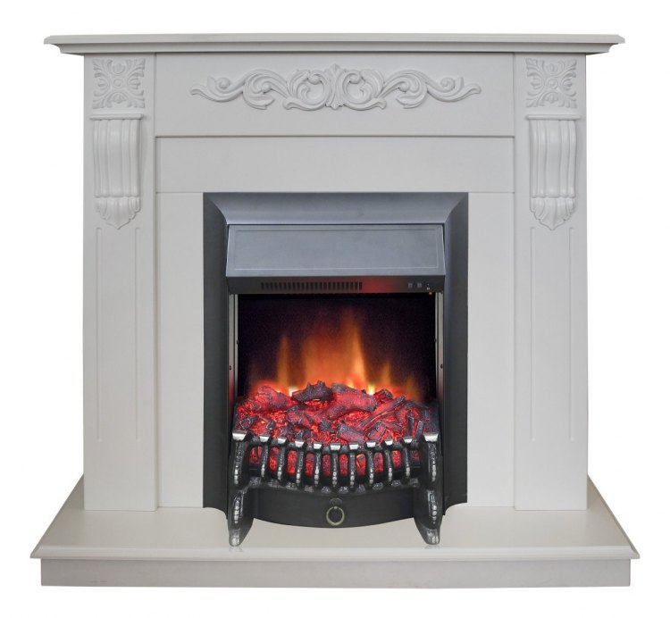 Электрокамин RealFlame Dominica WT с Fobos s Lux BL