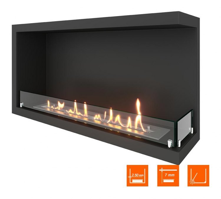 Биокамин угловой SteelHeat Leader 900 правый (Стекло)