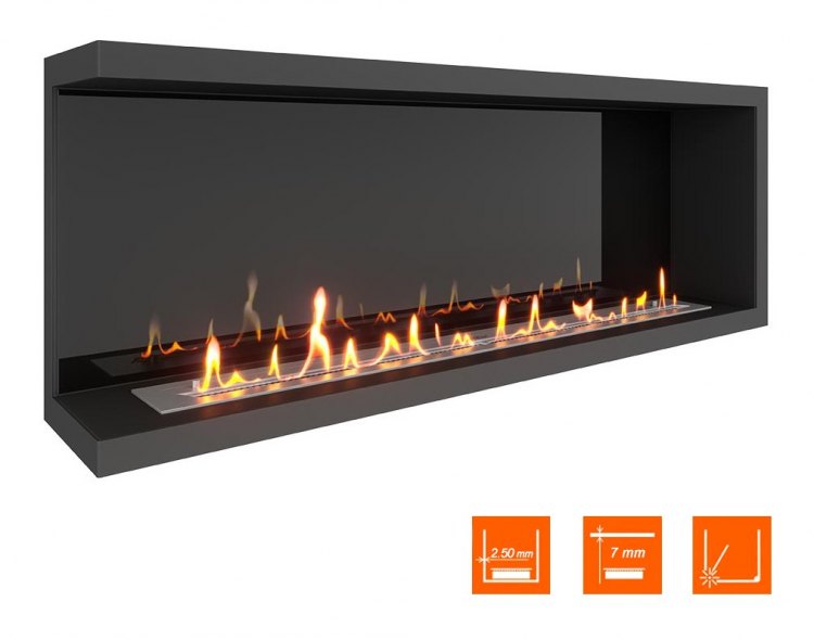 Биокамин угловой SteelHeat Leader 1300 левый (Стемалит)