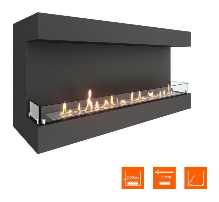 Биокамин фронтальный SteelHeat GRAND 1300 (Стекло)