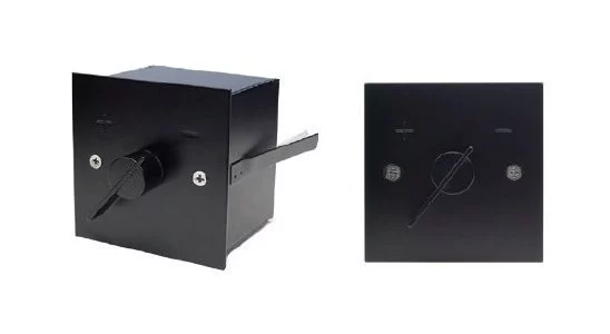 Ручка шибера квадратная 85х85 мм D2 черный CB-tec