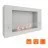 Биокамин SteelHeat WALL LONG 900 белый (Стекло)